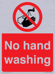No hand washing